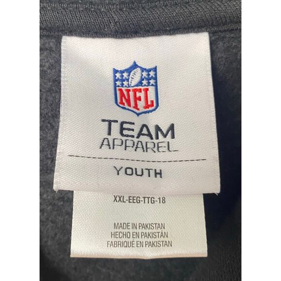 NFL Team Apparel Youth Steelers Black Yellow Pullover Hoodie Size XXL (18) - Picture 3 of 6